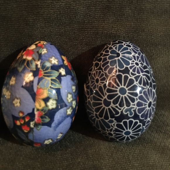 Set 3 decorative eggs - Picture 3 of 4